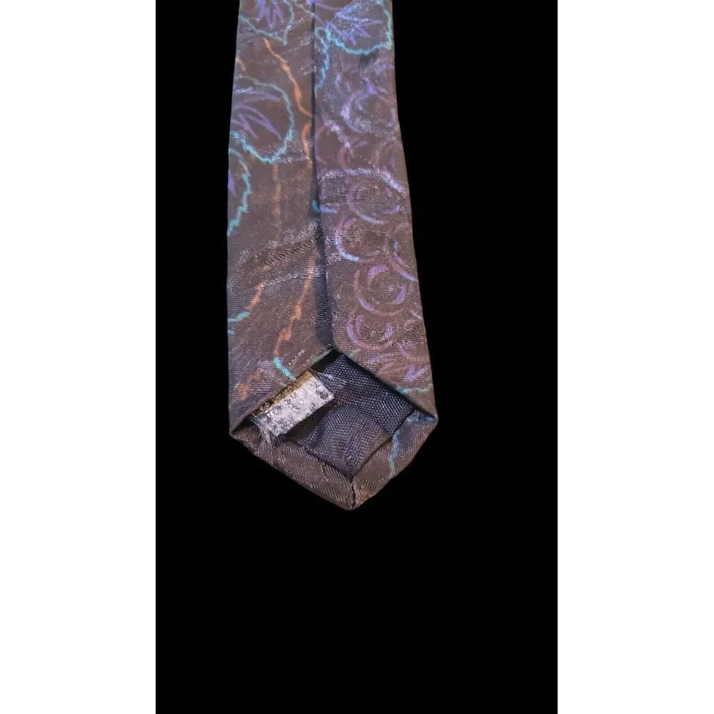 D'EM CRAZY The Winery Vintage 90s 1993‎ Tie Necktie Grapes Wine Black